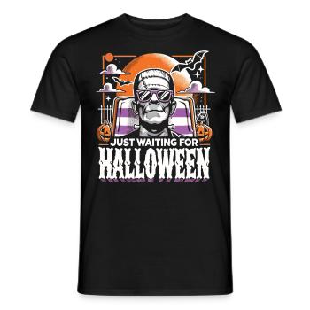 Holiday anticipation: monsters on the beach - Men's T-Shirt - black - Front - AI Model Male 178 light (178cm)