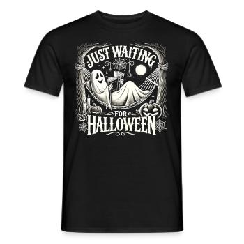 Ghost Hammock Holiday : en attendant Halloween - T-shirt homme - noir - Devant - AI Model Male 178 light (178cm)