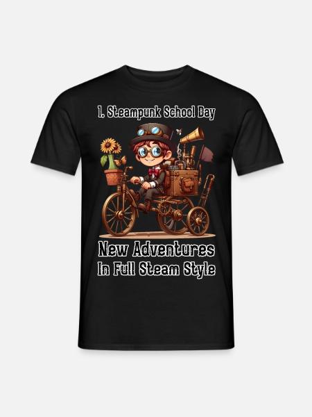 First Steampunk School Day - Men's T-Shirt - black