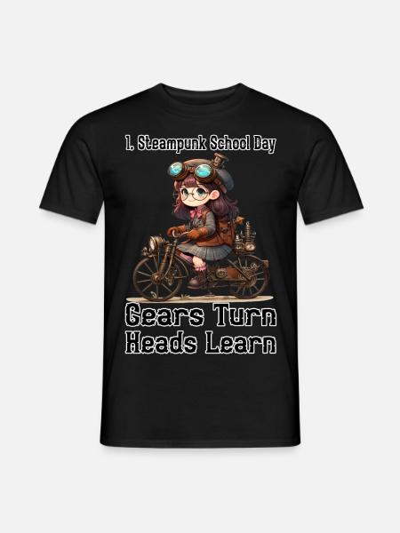 First Steampunk School Day - Men's T-Shirt - black