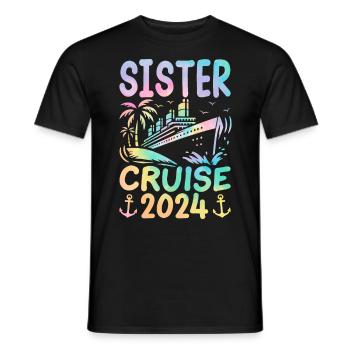 Sister Cruise 2024 - Men's T-Shirt - black - Front - AI Model Male 178 light (178cm)