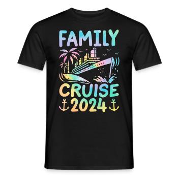 Croisière en famille 2024 - T-shirt homme - noir - Devant - AI Model Male 178 light (178cm)