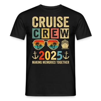 Cruise Crew 2025 - Men's T-Shirt - black - Front - AI Model Male 178 light (178cm)