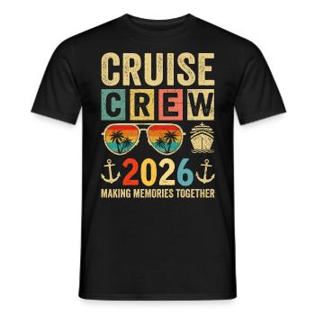 Cruise Crew 2026 - Men's T-Shirt - black - Front - AI Model Male 178 light (178cm)