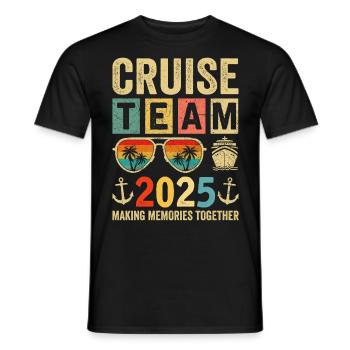 Cruise Team 2025 - Männer T-Shirt - Schwarz - Vorne - AI Model Male 178 light (178cm)