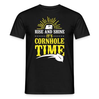 Cornhole Team Bean Bag Player - Männer T-Shirt - Schwarz - Vorne - AI Model Male 178 light (178cm)
