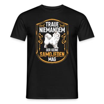 Samojede nicht trauen Samojedenspitz Samojede - Männer T-Shirt - Schwarz - Vorne - AI Model Male 178 light (178cm)
