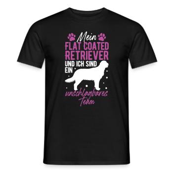 Flat Coated Retriever and Me Are Unbeatable - Men's T-Shirt - black - Front - AI Model Male 178 light (178cm)