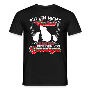 Lemming Vole Obsessed with Lemming - Men's T-Shirt - black - Front - AI Model Male 178 light (178cm)