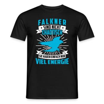 Falkner ist nicht chaotisch Beizjagd Falknerei - Männer T-Shirt - Schwarz - Vorne - AI Model Male 178 light (178cm)