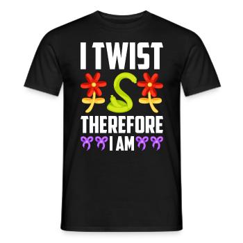 Ballon Twister Ballon Artiste Ballon Animaux - T-shirt homme - noir - Devant - AI Model Male 178 light (178cm)
