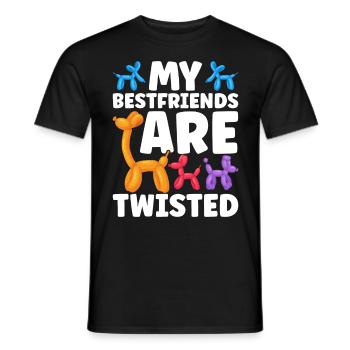 Ballon Twister Ballon Artiste Ballon Animaux - T-shirt homme - noir - Devant - AI Model Male 178 light (178cm)