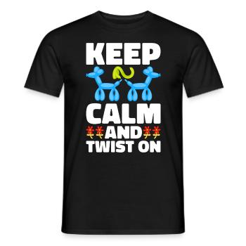 Ballon Twister Ballon Artiste Ballon Animaux - T-shirt homme - noir - Devant - AI Model Male 178 light (178cm)