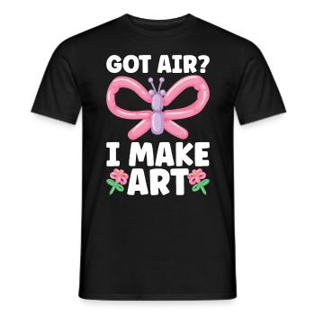 Ballon Twister Ballon Artiste Ballon Animaux - T-shirt homme - noir - Devant - AI Model Male 178 light (178cm)