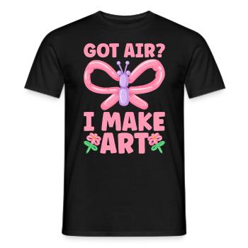 Ballon Twister Ballon Artiste Ballon Animaux - T-shirt homme - noir - Devant - AI Model Male 178 light (178cm)