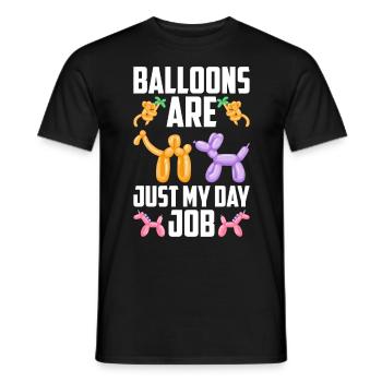 Ballon Twister Ballon Artiste Ballon Animaux - T-shirt homme - noir - Devant - AI Model Male 178 light (178cm)