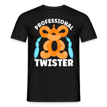 Ballon Twister Ballon Artiste Ballon Animaux - T-shirt homme - noir - Devant - AI Model Male 178 light (178cm)