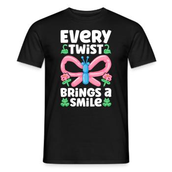 Ballon Twister Ballon Artiste Ballon Animaux - T-shirt homme - noir - Devant - AI Model Male 178 light (178cm)