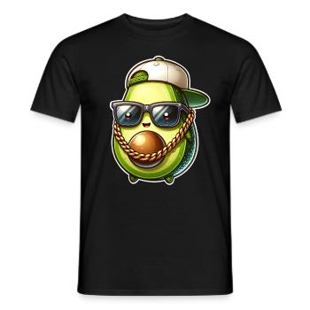Avocado Gangster - Men's T-Shirt - black - Front - AI Model Male 178 light (178cm)