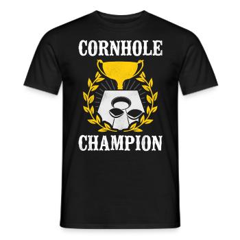 Cornhole Team Bean Bag Player - Männer T-Shirt - Schwarz - Vorne - AI Model Male 178 light (178cm)