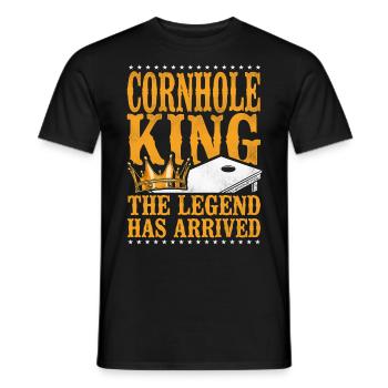 Cornhole Team Bean Bag Player - Männer T-Shirt - Schwarz - Vorne - AI Model Male 178 light (178cm)