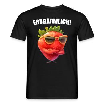 Pathétique! Graphique Fraise Sarcasme Drôle - T-shirt homme - noir - Devant - AI Model Male 178 light (178cm)