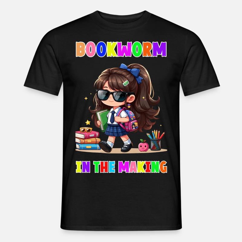 Bookworm in making - Männer T-Shirt - Schwarz