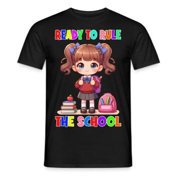 Ready to rule the school - Men's T-Shirt - black - Front - AI Model Male 178 light (178cm)