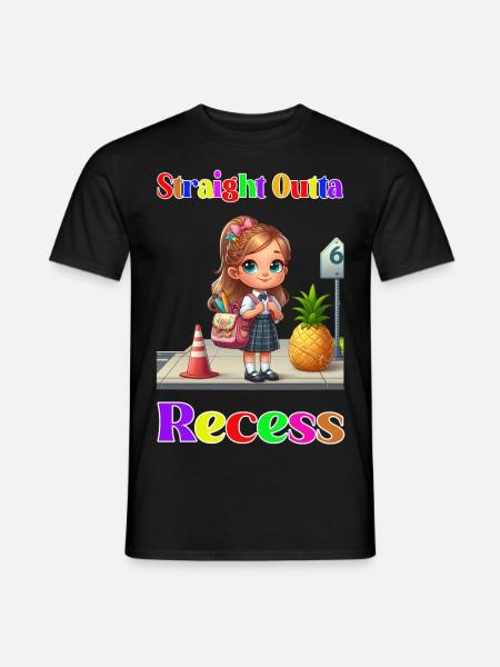 Straight outta recess - Men's T-Shirt - black