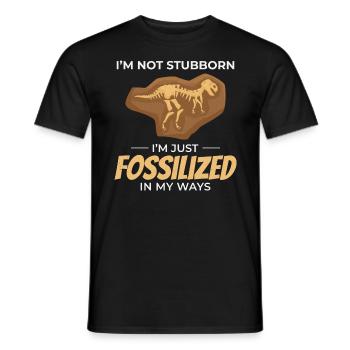 Fossil Hunting Paleontology Collector Geology - Men's T-Shirt - black - Front - AI Model Male 178 light (178cm)