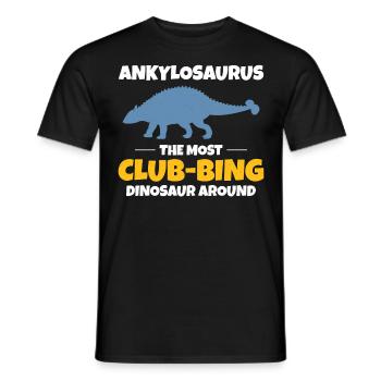 Ankylosaurus Dinosaurier Dino Fossil Hunting Club - Männer T-Shirt - Schwarz - Vorne - AI Model Male 178 light (178cm)