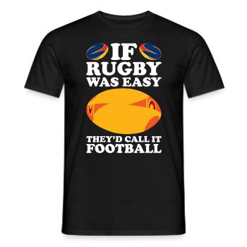 Rugby Gift Rugby Player Rugby Coach - Men's T-Shirt - black - Front - AI Model Male 178 light (178cm)