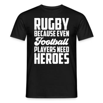 Cadeau Rugby Joueur de rugby Entraîneur de rugby - T-shirt homme - noir - Devant - AI Model Male 178 light (178cm)