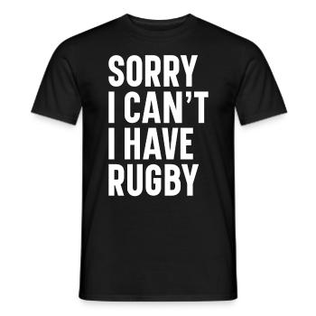 Cadeau Rugby Joueur de rugby Entraîneur de rugby - T-shirt homme - noir - Devant - AI Model Male 178 light (178cm)
