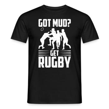 Rugby Gift Rugby Player Rugby Coach - Men's T-Shirt - black - Front - AI Model Male 178 light (178cm)