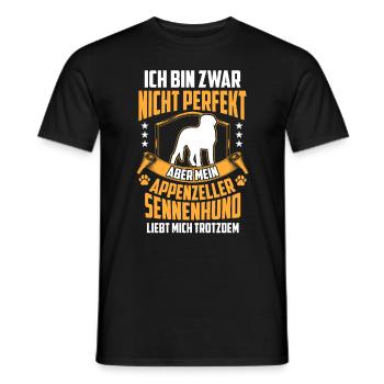 Mountain Dog loves me Appenzeller Mountain Dog - T-shirt homme - noir - Devant - AI Model Male 178 light (178cm)