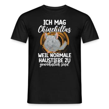 Chinchilla Rongeur J’aime les chinchillas - T-shirt homme - noir - Devant - AI Model Male 178 light (178cm)
