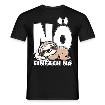Nope just nope Statement Sloth Late Riser - Men's T-Shirt - black - Front - AI Model Male 178 light (178cm)