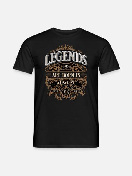 2015 Août Né Anniversaire Année de naissance - T-shirt homme - noir