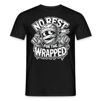 Mummy Unwrapped Halloween Shirt - Men's T-Shirt - black - Front - AI Model Male 178 light (178cm)