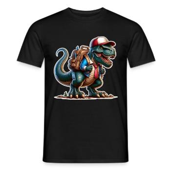 Dinosaur School Enrollment - Men's T-Shirt - black - Front - AI Model Male 178 light (178cm)