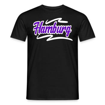 Hamburg - Men's T-Shirt - black - Front - AI Model Male 178 light (178cm)