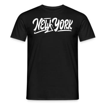 NEW YORK - Men's T-Shirt - black - Front - AI Model Male 178 light (178cm)