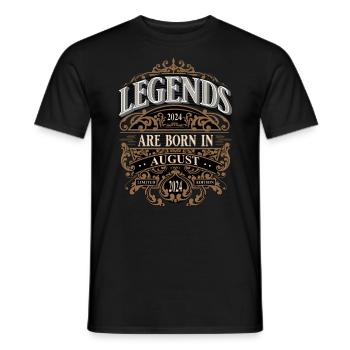 2024 August Geboren Geburtstag Geburtsjahr - Männer T-Shirt - Schwarz - Vorne - AI Model Male 178 light (178cm)
