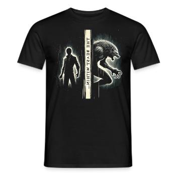 Beast in the Dark Shirt - Men's T-Shirt - black - Front - AI Model Male 178 light (178cm)