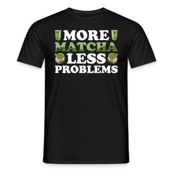 Japanese Matcha Tea Green Tea Matcha Latte - Men's T-Shirt - black - Front - AI Model Male 178 light (178cm)