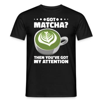 Japanese Matcha Tea Green Tea Matcha Latte - Men's T-Shirt - black - Front - AI Model Male 178 light (178cm)