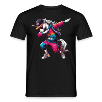 Chemise Licorne Dabbing Unique - T-shirt homme - noir - Devant - AI Model Male 178 light (178cm)