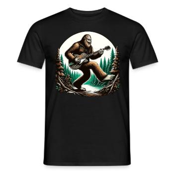 Bigfoot Gitarre Rockmusik - Männer T-Shirt - Schwarz - Vorne - AI Model Male 178 light (178cm)