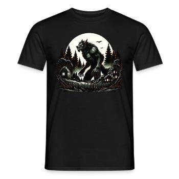Aesthetic Werewolf Moon - Männer T-Shirt - Schwarz - Vorne - AI Model Male 178 light (178cm)